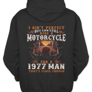 Vintage Sunset Rider – 1977 Motorcycle Hoodie