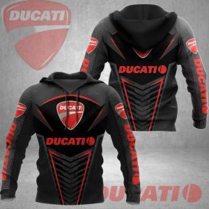 Ducati Chevron Technical Hoodie with Bold Graphics and Iconic Racing Stripes