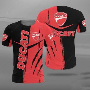 Ducati Claw Graphic T-Shirt with Bold Red and Black Design, Motorcycle Enthusiast Apparel