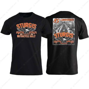 Eagle Sturgis Motorcycle Rally 2025 85th Anniversary Graphic T-Shirt South Dakota Art Design