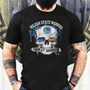 Golden State Warriors Harley Davidson Skull Graphic Tee – Bold Team Spirit Design