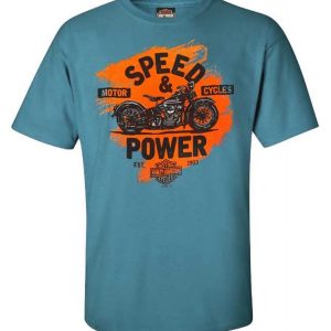 Harley Davidson Classic Motorcycle Speed and Power Graphic Tee, Established 1903, Vintage Design