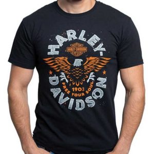 Harley Davidson Eagle Free Your Soul 1903 Graphic Tee with Bold Winged Artwork