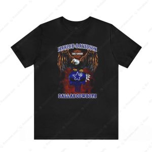 Harley-Davidson Eagle Skull Dallas Cowboys Graphic Tee with Bold Eagle Design