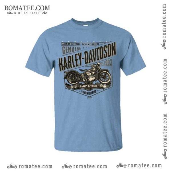 Harley-Davidson Speed and Power Graphic Tee – Vintage Motorcycle Art Since 1903