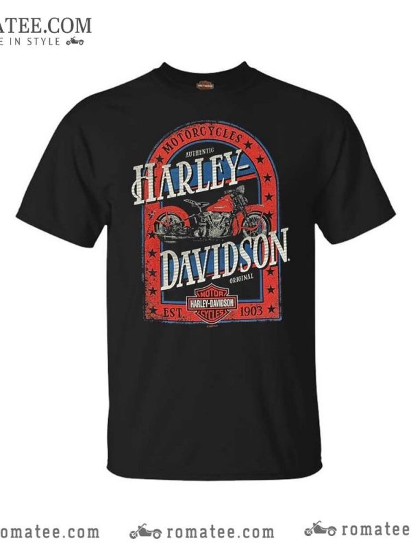 Harley-Davidson Vintage Motorcycle Graphic Tee – Retro Black T-Shirt