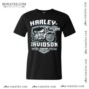 Harley Davidson Vintage Motorcycle Graphic Tee for Bikers and Enthusiasts