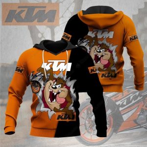 KTM Taz Looney Tunes Hoodie with Cartoon Graphics and Bold KTM Branding