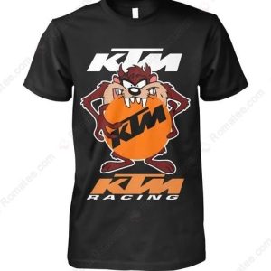 KTM Taz Looney Tunes Racing Graphic Tee with Cartoon Design and Bold Colors