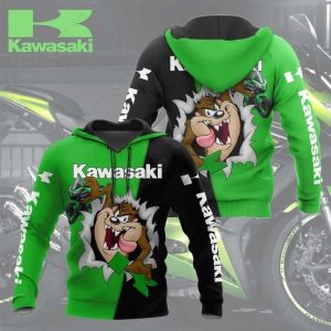 Kawasaki Ninja ZX-14R Taz Looney Tunes Graphic Hoodie with Bold Taz Design