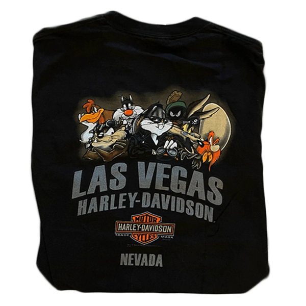 Las Vegas Harley-Davidson Looney Tunes Graphic Tee with Classic Cartoon Characters