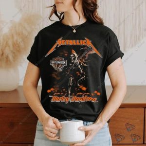 Metallica Skeleton Rider Harley-Davidson Vintage Graphic T-Shirt