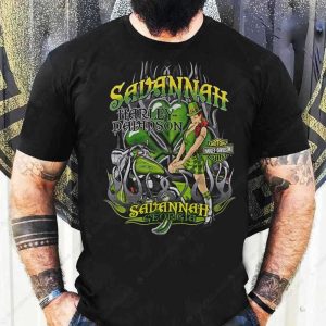 Savannah Harley-Davidson Vintage Motorcycle T-Shirt with St. Patrick’s Day Theme