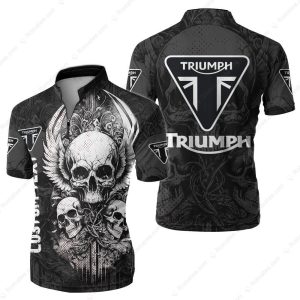 Triumph Skull Wings Chain Custom Name Hawaiian Shirt for Bikers and Riders