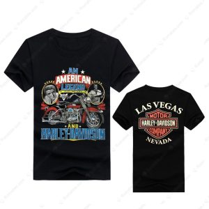 Elvis Presley American Legend Las Vegas Harley-Davidson Vintage Graphic T-Shirt