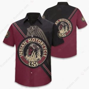 Indian Motorcycle USA Vintage Logo Hawaiian Shirt with Bold Eagle and Colorful Graphics