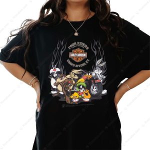 Looney Tunes Harley-Davidson Grand Rivers KY T-Shirt with Bugs Bunny and Friends Artwork