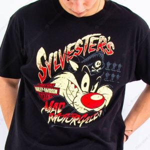 Sylvester the Cat Harley-Davidson Mad Motorcycle Graphic Tee Shirt