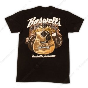 Boswell’s Harley-Davidson Guitar Art Tee – Nashville Motorcycle Music City Design