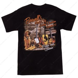 Boswell’s Music City Harley-Davidson Dog and Guitar Vintage Art Tee