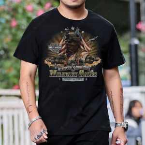 Harley-Davidson Military Sales Overseas Tour T-Shirt with Vintage Military Artwork