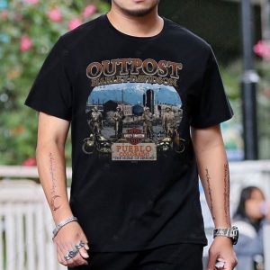 Outpost Harley-Davidson Pueblo Colorado Home of Heroes Vintage Graphic T-Shirt
