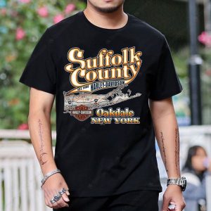 Suffolk County Harley-Davidson Oakdale NY Vintage Motorcycle Graphic Tee