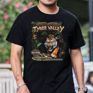 Tyger Valley Harley-Davidson Tiger Graphic Tee, Wild Jungle Art, South Africa Adventure Design
