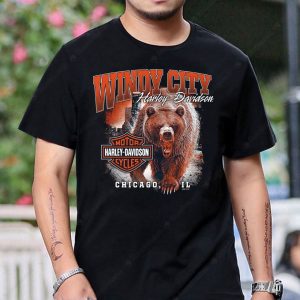 Windy City Harley-Davidson Bear Graphic Tee – Chicago Inspired Motorcycle Art