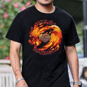 Wolf and Eagle Firestorm Graphic Harley-Davidson Shirt