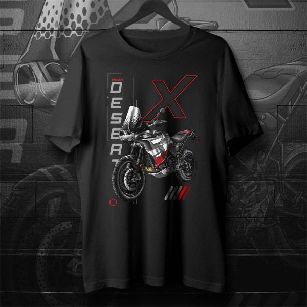 Ducati DesertX Graphic Tee with Bold Motorcycle Art and Adventure Theme