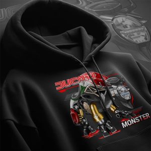 Ducati Monster 1200 Bison Hoodie with Bold Graphic Art and Motorcycle Design