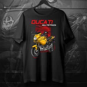 Ducati Multistrada 620 Graphic Tee Featuring Iconic Yellow Motorcycle Art