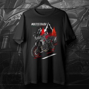 Ducati Multistrada V2 Graphic Tee with Bold Mountain and Forest Artwork