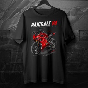 Ducati Panigale V4 Graphic Tee – Bold Red Motorcycle Art T-Shirt for Riders