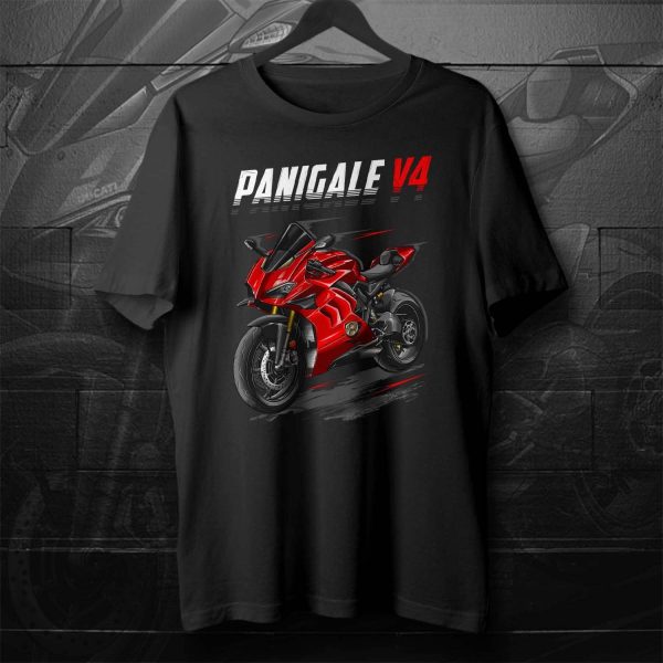 Ducati Panigale V4 Graphic Tee – Bold Red Motorcycle Art T-Shirt for Riders