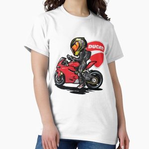 Ducati Racer Graphic Tee – Vintage Motorcycle Art T-Shirt for Fans