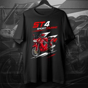 Ducati ST4 Sporttouring Graphic Tee – Bold Red Motorcycle Art Design Shirt
