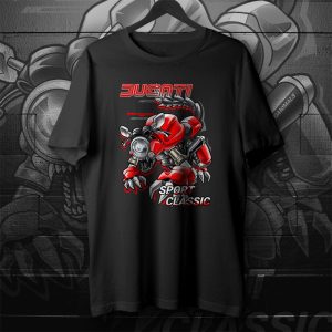 Ducati Sport Classic Wolf Graphic Tee – Bold Motorcycle Art Design