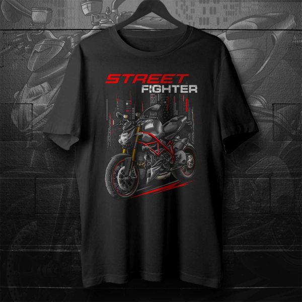 Ducati Streetfighter 1098 Graphic Tee with Bold Motorcycle Art and Urban Theme