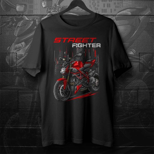 Ducati Streetfighter 848 Graphic Tee – Bold Red Motorcycle Art Design Shirt