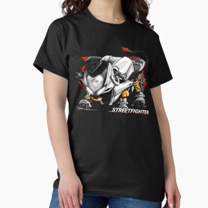Ducati Streetfighter Graphic Tee with Bold Motorcycle Art and Vibrant Red Accents