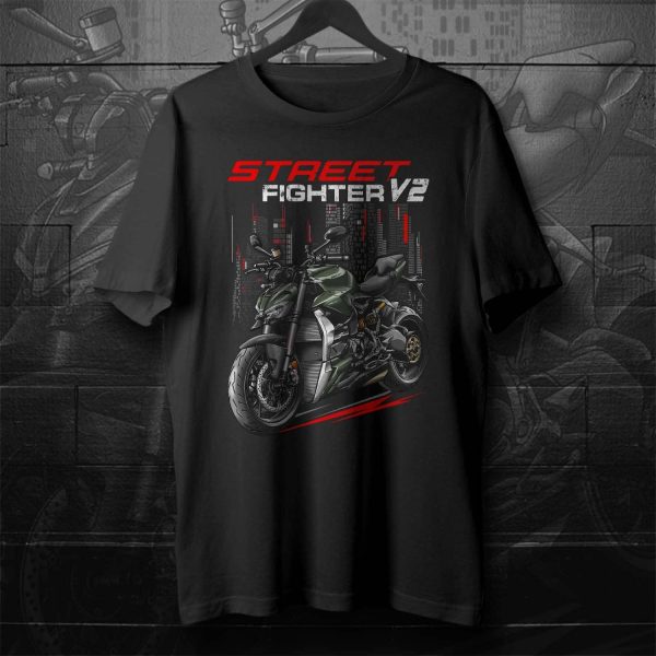 Ducati Streetfighter V2 Graphic Tee with Bold Motorcycle Art and Urban Vibes
