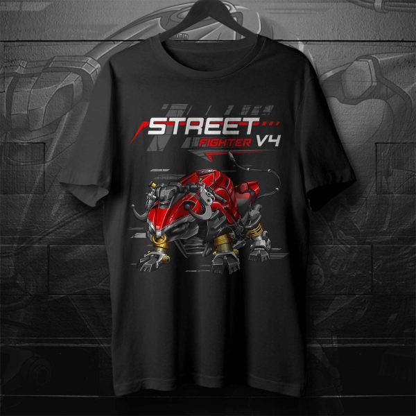 Ducati Streetfighter V4 Bull Graphic Tee with Bold Motorcycle Art and Racing Theme