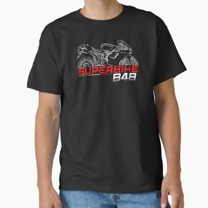Ducati Superbike 848 Vintage Line Art Graphic Tee for Motorcycle Enthusiasts