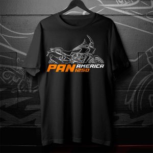 Harley-Davidson Pan America 1250 Line Art Graphic T-Shirt for Motorcycle Enthusiasts
