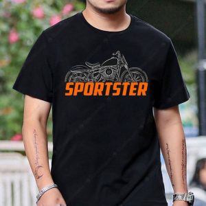 Harley-Davidson Sportster Vintage Motorcycle Graphic Tee Shirt for Riders