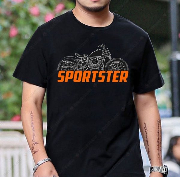 Harley-Davidson Sportster Vintage Motorcycle Graphic Tee Shirt for Riders