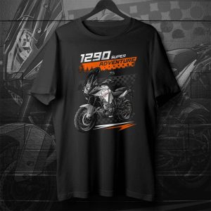 KTM 1290 Super Adventure Motorcycle T-Shirt with Graphic Artwork and Bold Colors
