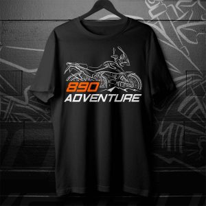 KTM 890 Adventure Motorcycle Graphic Tee with Bold Bike Illustration